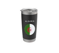 Drapeau de l'Algérie - Souvenir minimaliste pour amoureux des voyages Gobelet isotherme en acier inoxydable double paroi