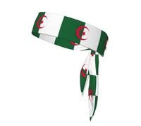 Drapeau de l'Algérie Sports Cravate Plage Été Tropical Réglable Antidérapant Évacuation de l'humidité pour Course Ninja