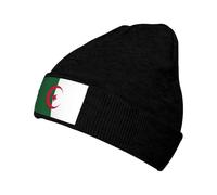 Drapeau de l'Algérie - Unisexe - Bonnet d'hiver coupe-vent - Pour tous les temps - Pour homme et femme, noir, Taille unique