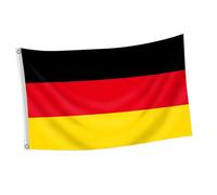 Drapeau de l'Allemagne 90 x 150 cm, drapeau de l'Allemagne allemand, couleurs vives supporters allemands pour Eurovision Bar Décoration de fête pour football, Coupe du Monde de l'Euro