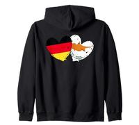 Drapeau de l'Allemagne Chypre en Forme de cœur avec Double amitié chypriote Allemande Sweat à Capuche