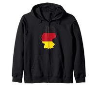 Drapeau de l'Allemagne - Drapeau Allemand sous la Forme d'une Carte Sweat à Capuche