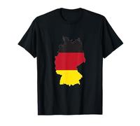 Drapeau de l'Allemagne - Drapeau Allemand sous la Forme d'une Carte T-Shirt