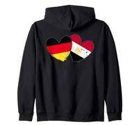 Drapeau de l'Allemagne Égypte en Forme de cœur Sweat à Capuche