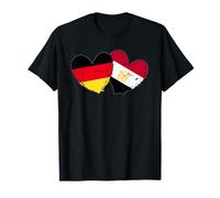 Drapeau de l'Allemagne Égypte en Forme de cœur T-Shirt