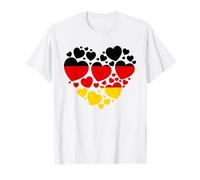 Drapeau de l'Allemagne - Idée de cœur pour femme et drapeau allemand T-Shirt