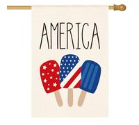 Drapeau de l'Amérique des États-Unis - Drapeau de jardin vertical double face - Patriotique 4 juillet - Décoration extérieure - 71 x 101 cm