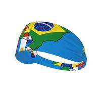Drapeau de l'Amérique du Sud avec impression double face, bandeau élastique unisexe, idéal comme cadeau pour les amis amateurs de sport, la famille