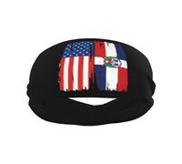 Drapeau de l'Amérique et de la République dominicaine - Bandeau de sport élé pour le yoga, l'exercice, la transpiration, l'entraînement, la course à pied, accessoires pour cheveux