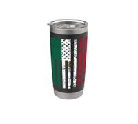 Drapeau de l'Amérique Mexique Racines mexicaines Gobelet isotherme en acier inoxydable double paroi