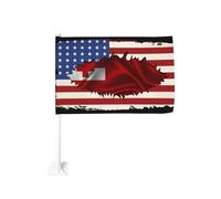Drapeau de l'amitié Amérique-Tonga à fixer sur la vitre d'une voiture, protection solaire, bannière double face 30 x 45 cm pour camion