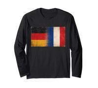 Drapeau de l'amitié Grunge Allemagne France Manche Longue