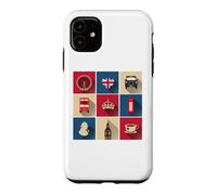 Drapeau de l'Angleterre avec Bus de Londres Coque pour iPhone 11