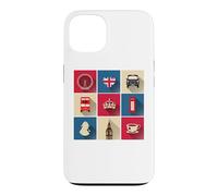 Drapeau de l'Angleterre avec Bus de Londres Coque pour iPhone 13
