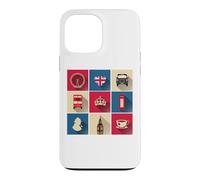 Drapeau de l'Angleterre avec Bus de Londres Coque pour iPhone 13 Pro Max