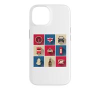 Drapeau de l'Angleterre avec Bus de Londres Coque pour iPhone 14