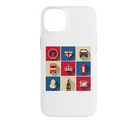 Drapeau de l'Angleterre avec Bus de Londres Coque pour iPhone 14 Plus