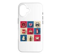 Drapeau de l'Angleterre avec Bus de Londres Coque pour iPhone 16