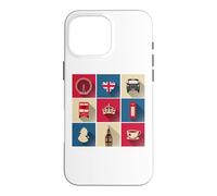 Drapeau de l'Angleterre avec Bus de Londres Coque pour iPhone 16 Pro Max