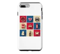 Drapeau de l'Angleterre avec Bus de Londres Coque pour iPhone 7 Plus/8 Plus