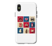 Drapeau de l'Angleterre avec Bus de Londres Coque pour iPhone X/XS