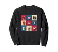 Drapeau de l'Angleterre avec Bus de Londres Sweatshirt