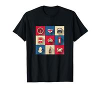Drapeau de l'Angleterre avec Bus de Londres T-Shirt