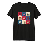 Drapeau de l'Angleterre avec Bus de Londres T-Shirt Haut de Gamme