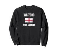 Drapeau de l'Angleterre Classique Watford Born and Bred pour Hommes, Femmes, Enfants Sweatshirt