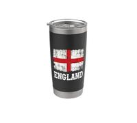 Drapeau de l'Angleterre vieilli Grunge Vintage UK Gobelet isotherme en acier inoxydable double paroi