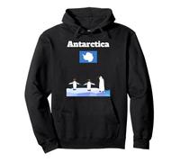 Drapeau de l'Antarctique pour Amoureux des Pingouins Sweat à Capuche