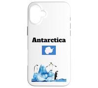 Drapeau de l'Antarctique Souvenir Penguin Lover Antarctic Trip Coque pour iPhone 16 Plus