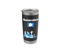 Drapeau de l'Antarctique souvenir Penguin lover Antarctic trip Gobelet isotherme en acier inoxydable double paroi