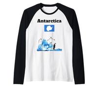 Drapeau de l'Antarctique Souvenir Penguin Lover Antarctic Trip Manche Raglan