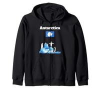 Drapeau de l'Antarctique Souvenir Penguin Lover Antarctic Trip Sweat à Capuche