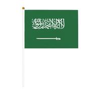 Drapeau de l'Arabie saoudite à main, compact et léger, adapté pour les défilés, les événements et le soutien des fans