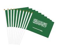 Drapeau de l'Arabie saoudite à main - Polyvalents - Pour fête, défilé, célébration, vacances, mariage, décoration d'intérieur