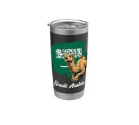 Drapeau de l'Arabie Saoudite - Camel rugissant - Fierté arabique Gobelet isotherme en acier inoxydable double paroi