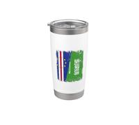 Drapeau de l'Arabie saoudite du Cap-Vert | Racines saoudiennes du Cap-Vert Gobelet isotherme en acier inoxydable double paroi