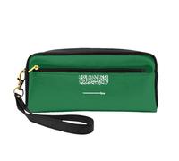 Drapeau de l'Arabie Saoudite Imprimée Élégante Trousse de Maquillage Compagnon de Voyage Pochette de Toilette pour École Bureau Case