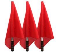 Drapeau de l'arbitre 3pcs en acier inoxydable Red Hand Volleyball Flags avec un drapeau sportif de ligne ligne patrouille confortable pour les drapeaux volleyball sportives d'athlétisme
