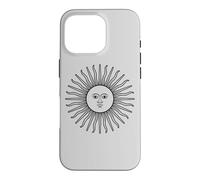 Drapeau de l'Argentine Soleil d'Argentine Sol DE Mayo (Noir) Coque pour iPhone 16 Pro
