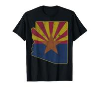 Drapeau de l'Arizona - Carte de l'État - Maison - Amour - Famille T-Shirt