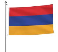 Drapeau de l'Arménie - 1,5 x 2,4 m - Drapeau double face robuste pour l'extérieur et le jardin, parfait pour la chambre à coucher et le jardin