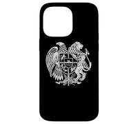 Drapeau de l'Arménie avec Blason Aigle Lion Coque pour iPhone 14 Pro Max