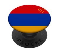 Drapeau de l'Arménie - Cœur arménien - Fête Nationale du Patrimoine Fier PopSockets PopGrip Adhésif