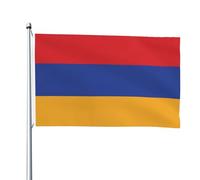 Drapeau de l'Arménie double face 1,2 x 1,8 m - Bannière robuste d'extérieur et de jardin, parfaite pour chambre à coucher et jardin