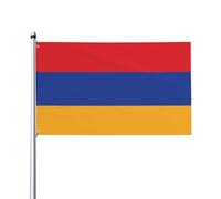 Drapeau de l'Arménie. Drapeau de jardin extérieur, 0,9 x 1,5 m, bannière en polyester imprimé vif, facile à accrocher pour terrasse, fête, camping