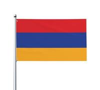 Drapeau de l'Arménie. Drapeau de jardin extérieur 0,9 x 1,5 m, bannière en polyester imprimé vif, facile à accrocher pour terrasse, fête, camping
