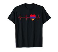 Drapeau de l'Arménie Heartbeat ECG Souvenir National Patriotique T-Shirt